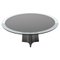 Mesa de centro UFO redonda de acero y vidrio de Luigi Saccardo para Maison Jans, Italia, 1972, Imagen 2