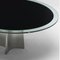 Mesa de centro UFO redonda de acero y vidrio de Luigi Saccardo para Maison Jans, Italia, 1972, Imagen 3