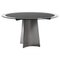 Mesa de centro UFO redonda de acero y vidrio de Luigi Saccardo para Maison Jans, Italia, 1972, Imagen 1