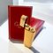 Accendino vintage placcato in oro con cerchietto Trinity e custodia da viaggio di Cartier, 1983, set di 2, Immagine 1