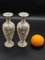 1899 Art Nouveau Plateelbakkerij Zuid-Holland Gouda Violetta Vases, Pair, Set of 2, Image 3