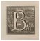 Luigi Vanvitelli, Letter B, Etching, 18th Century 1