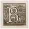 Luigi Vanvitelli, Lettre B, Eau-forte, 18ème Siècle 1