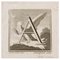 Luigi Vanvitelli, Letter A, Etching, 18th Century 1