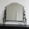 Art Deco Mirror with Faceted Glass in a Steel Frame, Image 3
