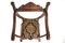 Antiker französischer Dagobert Curule Thron Sessel mit Fußhocker aus Höhlenholz, 1900er, 2er Set 7