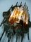 Large Brutalist Iron & Ice Murano Glass Sconce / Wall Lamp, 1960s, Image 5