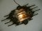 Large Brutalist Iron & Ice Murano Glass Sconce / Wall Lamp, 1960s, Image 8