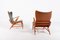 Set of Architectural Swedish Armchairs by Axel Larsson, 1950s 4