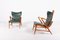 Set of Architectural Swedish Armchairs by Axel Larsson, 1950s 2