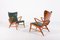 Set of Architectural Swedish Armchairs by Axel Larsson, 1950s 3
