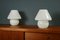 Lampes de Bureau Mushroom en Verre de Murano, 1970s, Set de 2 3
