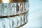 Vintage Glass Hanging Lamp in Crystal & Brass, 1960s 13