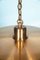 Vintage Glass Hanging Lamp in Crystal & Brass, 1960s 17