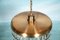 Vintage Glass Hanging Lamp in Crystal & Brass, 1960s 4