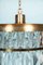 Vintage Glass Hanging Lamp in Crystal & Brass, 1960s 7
