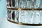 Vintage Glass Hanging Lamp in Crystal & Brass, 1960s 14