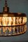 Vintage Glass Hanging Lamp in Crystal & Brass, 1960s 23