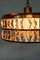 Vintage Glass Hanging Lamp in Crystal & Brass, 1960s 21