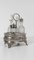 Vintage Silver-Plated Cruet Set with Cut and Beveled Crystal Glass Bottles, 1950s, Set of 5 9