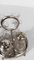 Vintage Silver-Plated Cruet Set with Cut and Beveled Crystal Glass Bottles, 1950s, Set of 5 10