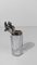 Vintage Silver-Plated Cruet Set with Cut and Beveled Crystal Glass Bottles, 1950s, Set of 5 14