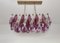 Lampadario Poliedri di Murano in vetro trasparente e ametista di Carlo Scarpa, anni '90, Immagine 10