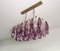 Lampadario Poliedri di Murano in vetro trasparente e ametista di Carlo Scarpa, anni '90, Immagine 5
