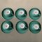 Tazas de café vintage de porcelana verde turquesa con detalles dorados de Mitterteich Bavaria, años 50. Juego de 12, Imagen 6