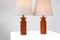 Large Mid-Century Modern Danish Teak Table Lamps, Set of 2, Image 1