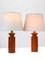 Large Mid-Century Modern Danish Teak Table Lamps, Set of 2, Image 8