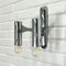 Chrome Wall Lamps attributed to Gaetano Sciolari, Set of 2, Image 9