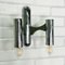 Chrome Wall Lamps attributed to Gaetano Sciolari, Set of 2, Image 6