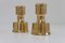 Bougeoirs Mid-Century en Laiton par Jens Quistgaard, Danemark, 1960s, Set de 2 1