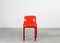 Set of Red Selene Chairs by Vico Magistretti for Artemide, 1970s 5