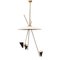 Lampada da soffitto Mid-Century in ottone, Italia, anni '60, Immagine 1