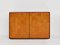 Vintage Italian Patinated Leather Sideboards by Tito Agnoli, 1975, Set of 2 2