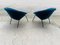 Vintage German Blue Armchair Model 369 by Walter Knoll One of 2 for Walter Knoll / Wilhelm Knoll 17