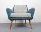 Fauteuil Bleu Pigeon-Gris Clair, 1950s 3