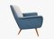 Armchair in Pigeon Blue-Light Gray, 1950s, Image 2