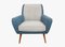 Armchair in Pigeon Blue-Light Gray, 1950s, Image 1