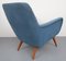 Armchair in Pigeon Blue-Light Gray, 1950s 9