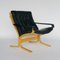 Black Leather Siesta Lounge Chairs by Ingmar Relling for Westnofa, 1970s, Set of 2 3