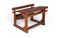 Vintage Wood School Desk with Double Seat, Image 1
