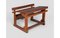 Vintage Wood School Desk with Double Seat, Image 2