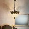 Lampadario vintage a forma di borsa e cristallo, Francia, Immagine 4