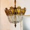 Lampadario vintage a forma di borsa e cristallo, Francia, Immagine 1