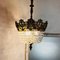 Lampadario vintage a forma di borsa e cristallo, Francia, Immagine 3