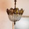 Lampadario vintage a forma di borsa e cristallo, Francia, Immagine 2