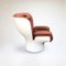 Cognacfarbener & weißer Elda Chair von Joe Colombo für Longhi, 2010er 5